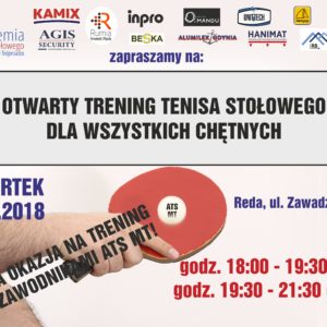 Otwarty trening tenisa stołowego Otwarty trening tenisa stołowego