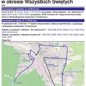 Komunikacja miejska w okresie Wszystkich Świętych Komunikacja miejska w okresie Wszystkich Świętych