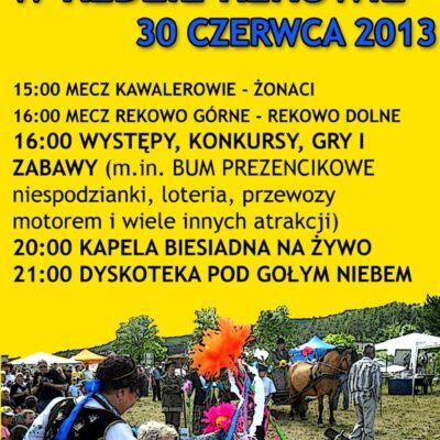 Zapraszamy na Festyn w Rekowie