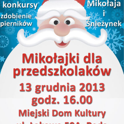 Zapraszamy na Mikołajki dla przedszkolaków