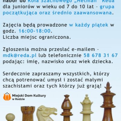MDK REDA zaprasza na naukę gry w SZACHY