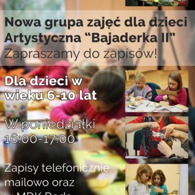 Zapisy na zajęcia dla dzieci w MDK Reda