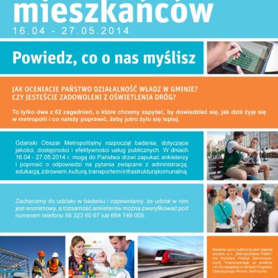 Szanowni Państwo – chcemy dowiedzieć się, jak mieszkańcy oceniają usługi publiczne i co można zrobić, aby je ulepszyć?