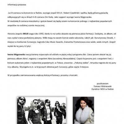 MDK Reda zaprasza na koncerty…