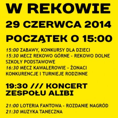 Zapraszamy na Festyn w Rekowie