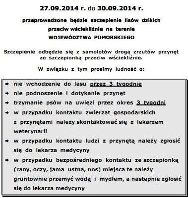 Uwaga – szczepienia lisów dzikich