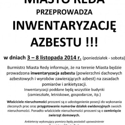 Inwentaryzacja Azbestu w Redzie