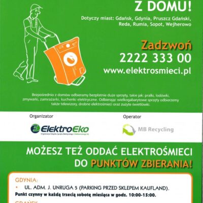 Bezpłatny odbiór dużych elektrośmieci z domu