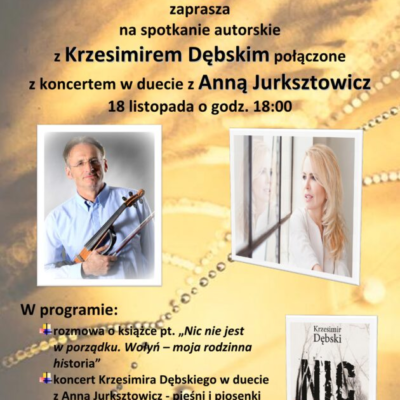 Zapraszamy na spotkanie autorskie z Krzesimirem Dębskim