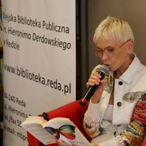 Ewa Błaszczyk w redzkiej bibliotece