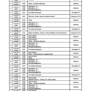 Harmonogram zajęć w XXVII semestrze Uniwersytetu Trzeciego Wieku 2017/2018 Harmonogram zajęć w XXVII semestrze Uniwersytetu Trzeciego Wieku 2017/2018