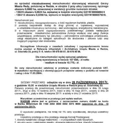 SIÓDMY PRZETARG USTNY NIEOGRANICZONY