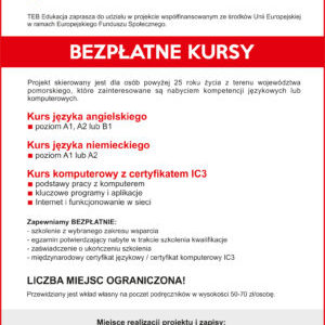 Bezpłatne kursy współfinansowane ze środków UE Bezpłatne kursy współfinansowane ze środków UE