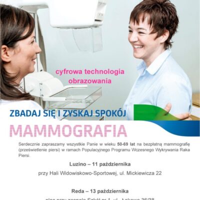Bezpłatna mammografia w Redzie