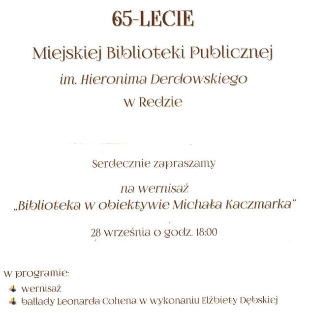 Zapraszamy na wernisaż w Bibliotece! Zapraszamy na wernisaż w Bibliotece!