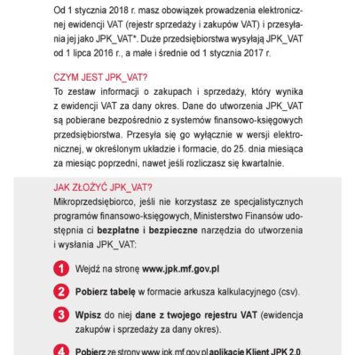 Szkolenia z JPK dla mikroprzedsiębiorców