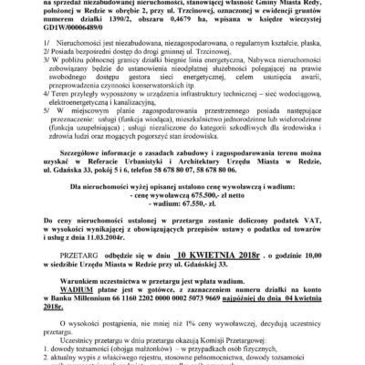 I PRZETARG