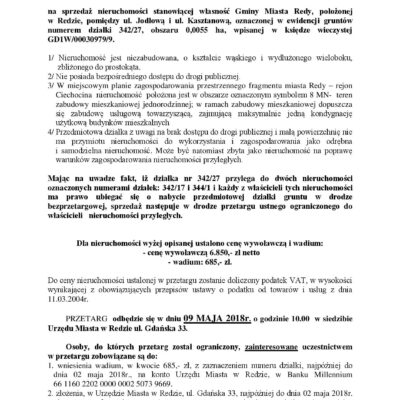 PRZETARG USTNY OGRANICZONY