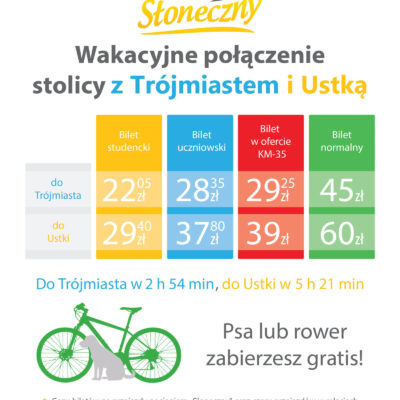 Rusza wakacyjny pociąg ze stolicy nad morze