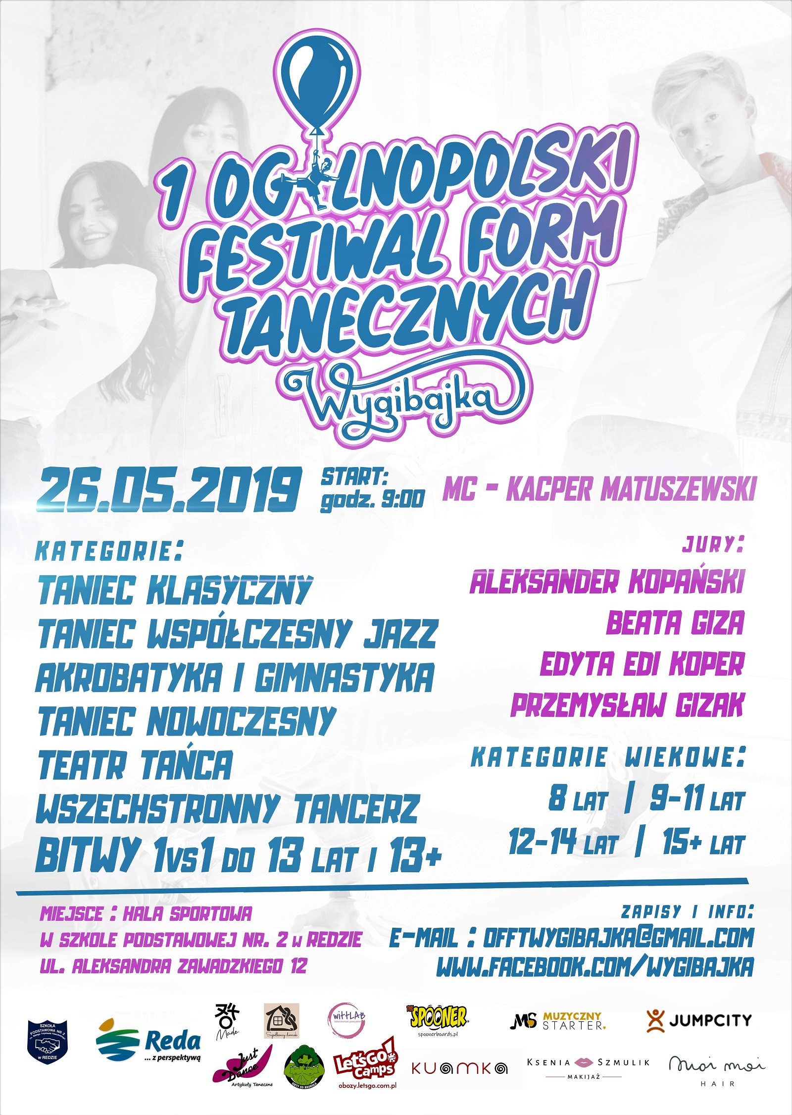 Zapraszamy na I Ogólnopolski Festiwal Form Tanecznych „WYGIBAJKA” w Redzie