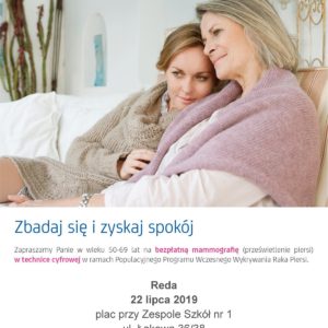 Zapraszamy na bezpłatne badania mammograficzne! Zapraszamy na bezpłatne badania mammograficzne!