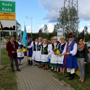 Symboliczne odsłonięcie tablicy Redy w języku kaszubskim