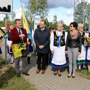 Symboliczne odsłonięcie tablicy Redy w języku kaszubskim