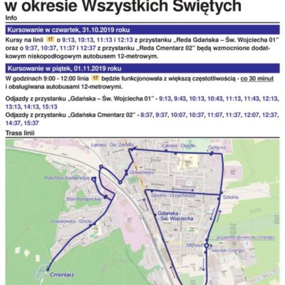 Komunikacja miejska w okresie Wszystkich Świętych