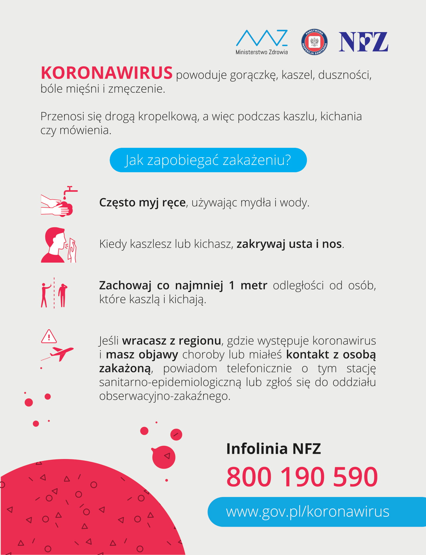 KORONAWIRUS – dowiedz się jak zapobiegać zakażeniu