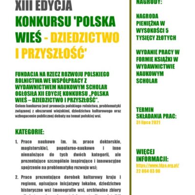 Konkurs „Polska wieś – dziedzictwo i przyszłość”