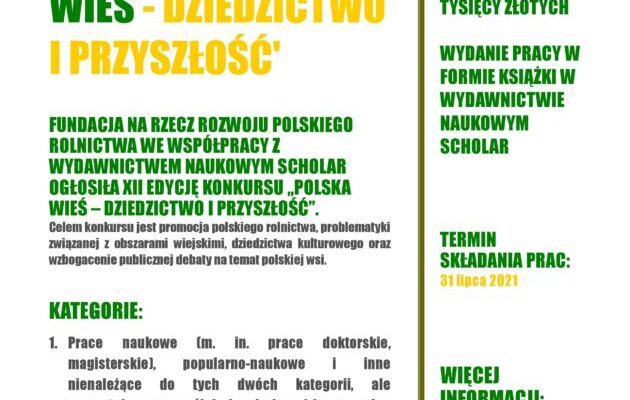 Konkurs „Polska wieś – dziedzictwo i przyszłość”