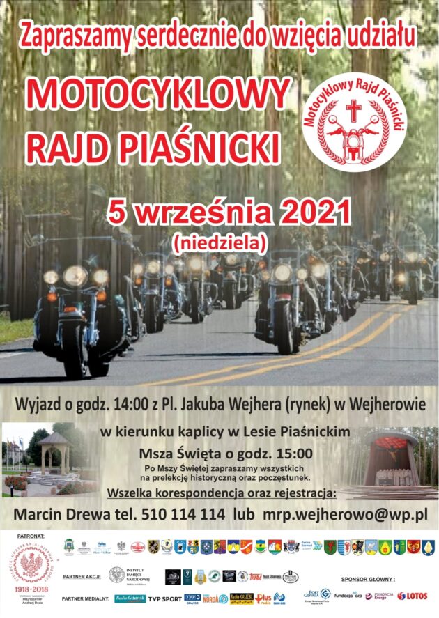 Zapraszamy na Motocyklowy Rajd Piaśnicki!