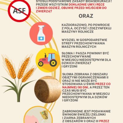 Apel Powiatowego Lekarza Weterynarii do hodowców trzody chlewnej w sprawie ASF