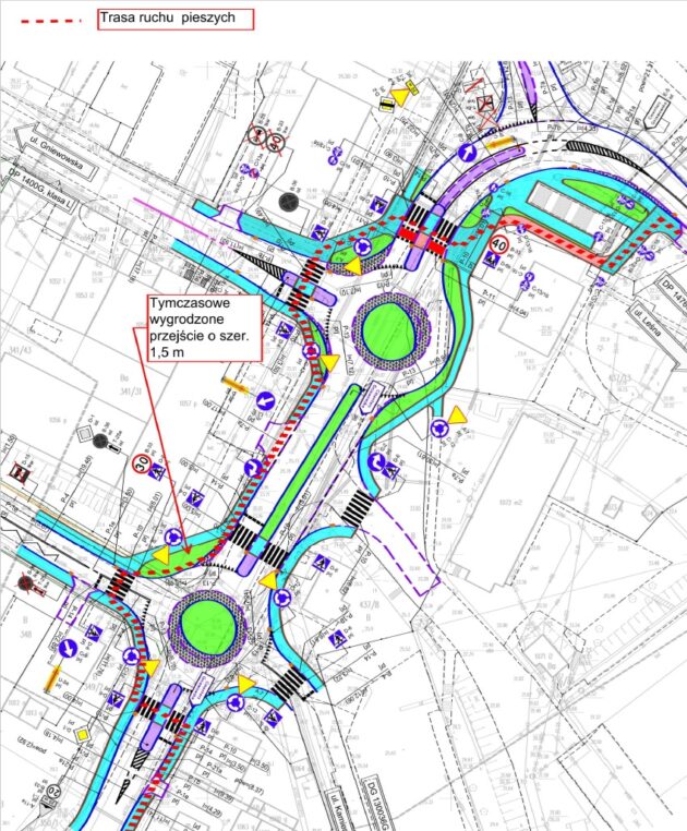 Utrudnienia w ruchu na ul. Leśnej i na budowanym rondzie na skrzyżowaniu ul. Gniewowskiej i ul. Leśnej