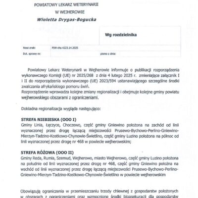 Rozporządzenie Powiatowego Lekarza Weterynarii W Sprawie Asf Cz. 1