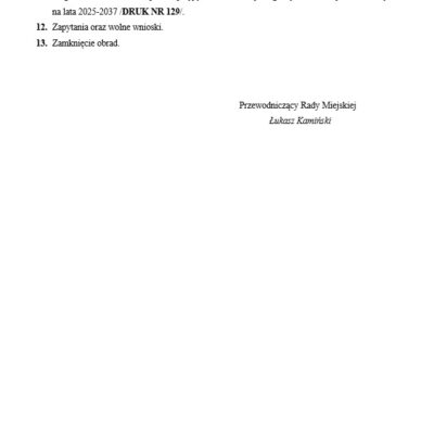 Zawiadomienie o sesji Rady Miejskiej