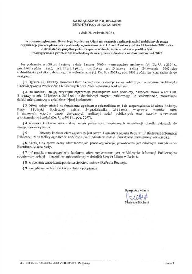 Zarządzenie 1