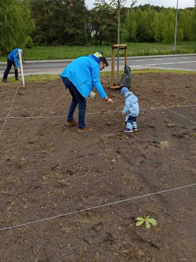 Łąka kwietna w Betlejem, wspólne sianie z mieszkańcami, 17.05.2025, fot. UMR
