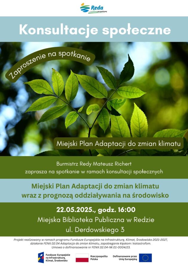 Projekt Realizowany W Ramach Programu Fundusze Europejskie Na Infrastrukturę, Klimat, Środowisko 2021 2027, Działanie Fenx.02.04 Adaptacja Do Zmian Klimatu, Zapobieganie Klęskom I Katastrofom. Umo