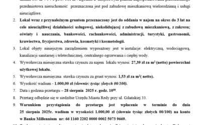 Ogłoszenie o przetargu