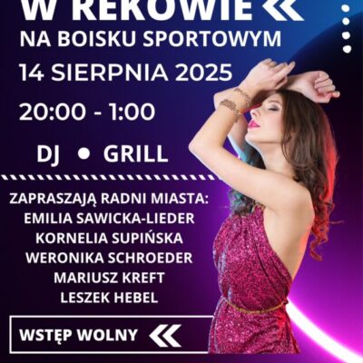 14 sierpnia zapraszamy na potańcówkę w Redzie-Rekowie