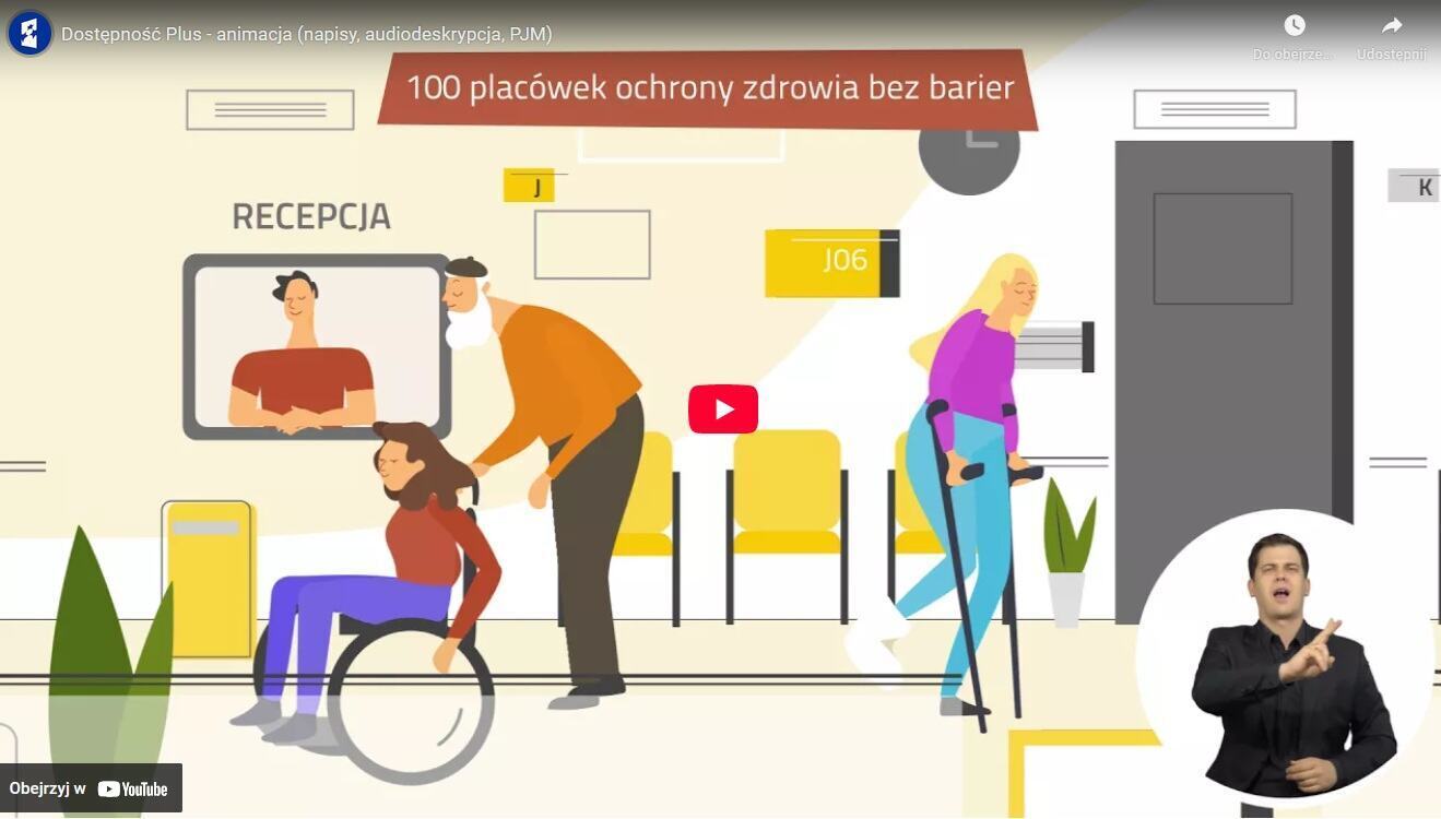 Dostępność Plus – animacja (napisy, audiodeskrypcja, PJM)