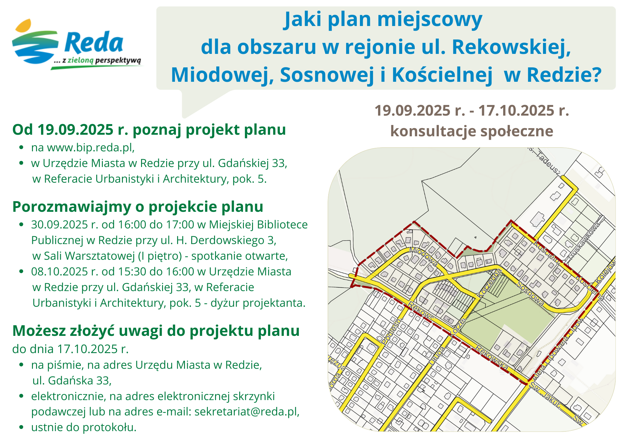 Plakat Rekowska Konsultacje