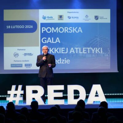 Pomorska Gala Lekkiej Atletyki W Redzie 18.02.2026r Fabryka Kultury, Fot. Łukasz Domagała, Prowadzący