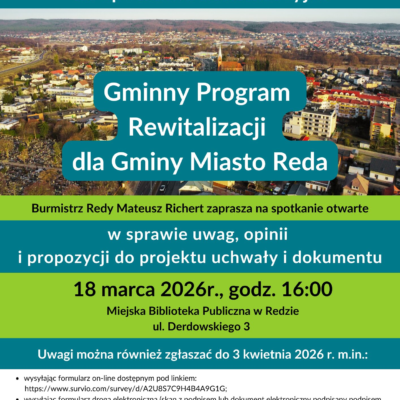 Konsultacje Gminnego Programu Rewitalizacji w Redzie