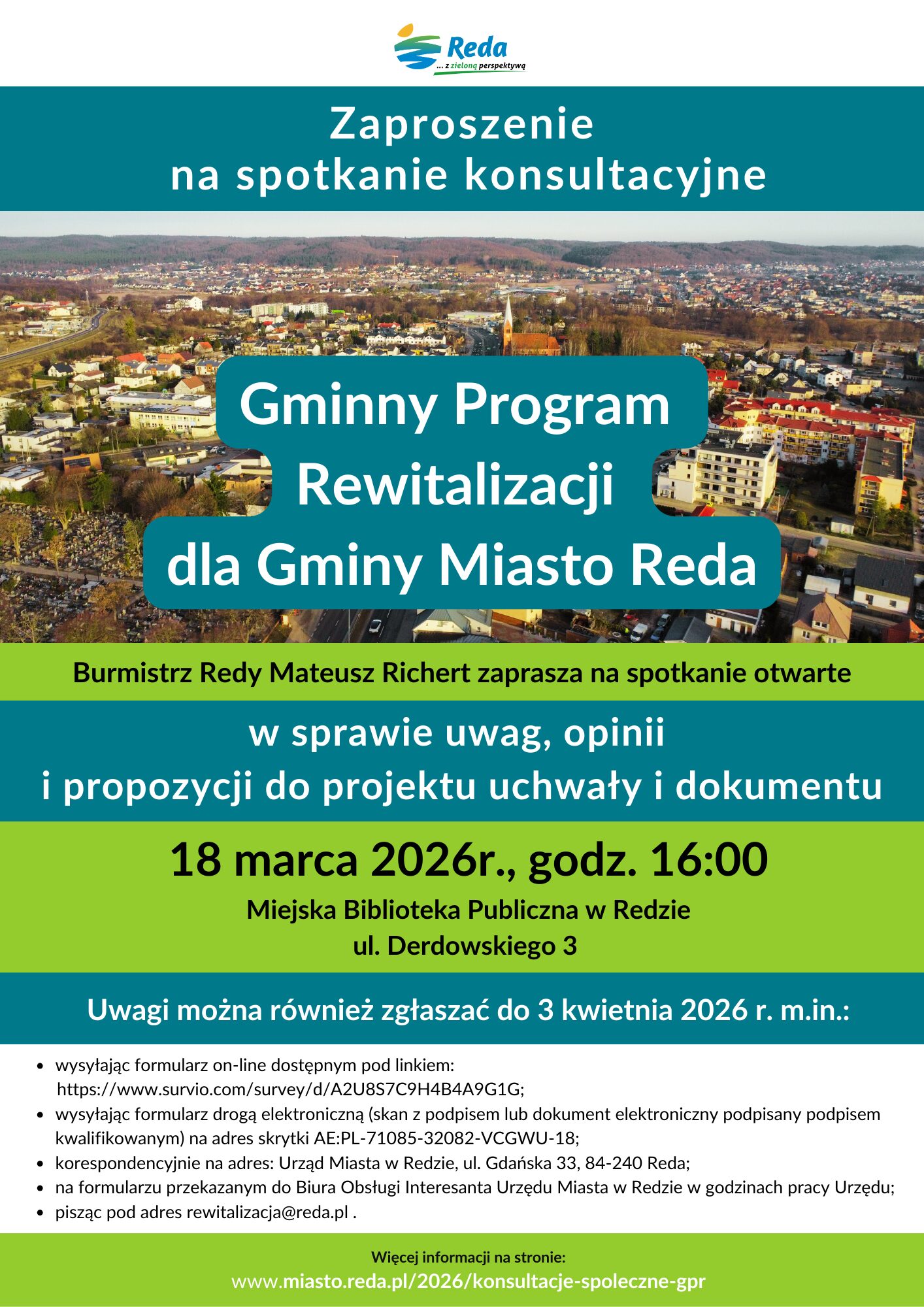 Konsultacje Gpr 18.03 Plakat