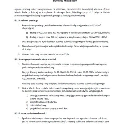 Ogłoszenie O Przetargu 3.06 1