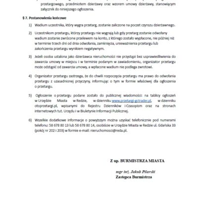 Ogłoszenie O Przetargu 3.06 4